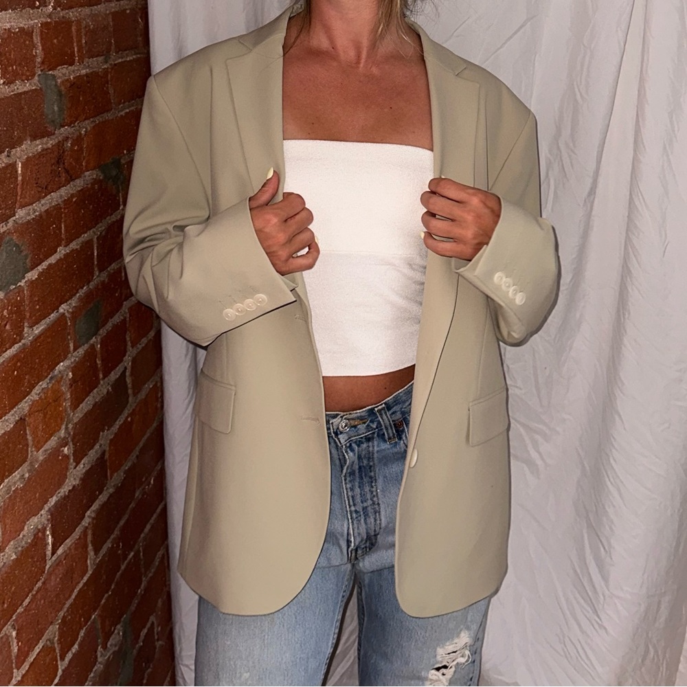 DJERF AVENUE FOREVER BLAZER GREIGE